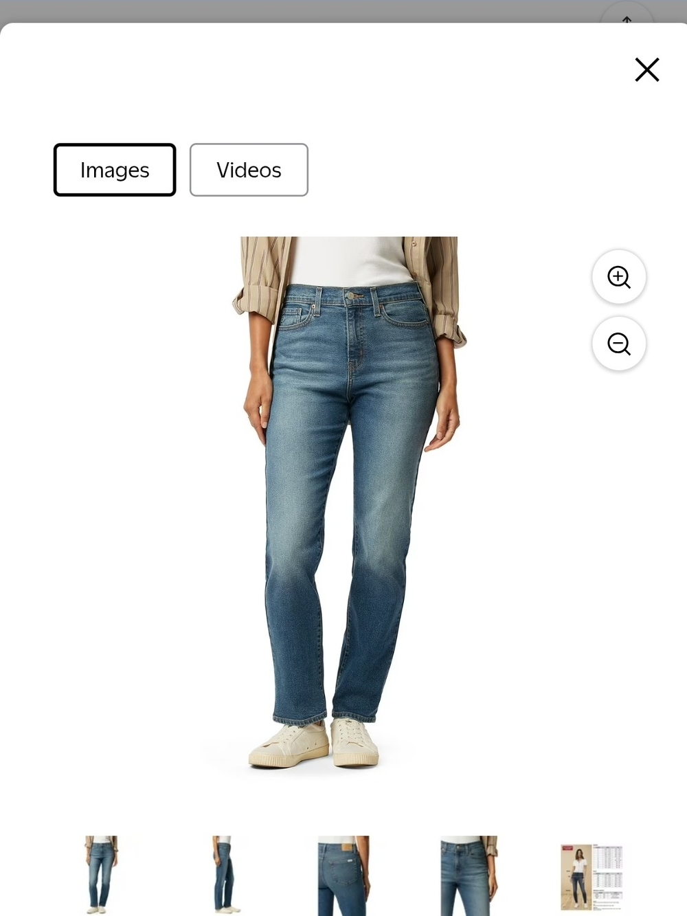 Signature by Levi Strauss Women's Mid-Blue Straight Leg Jeans